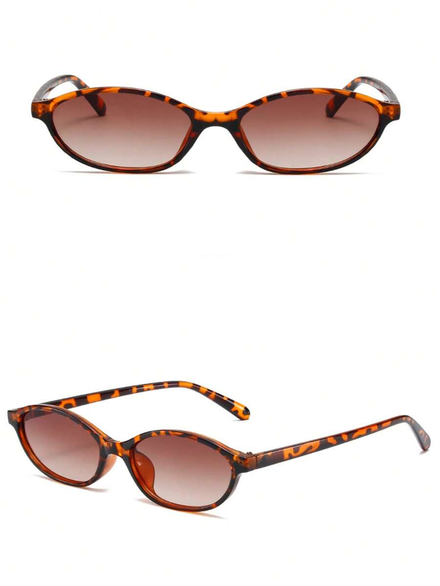 Classic Tortoise Shell Oval Frame Sunglasses