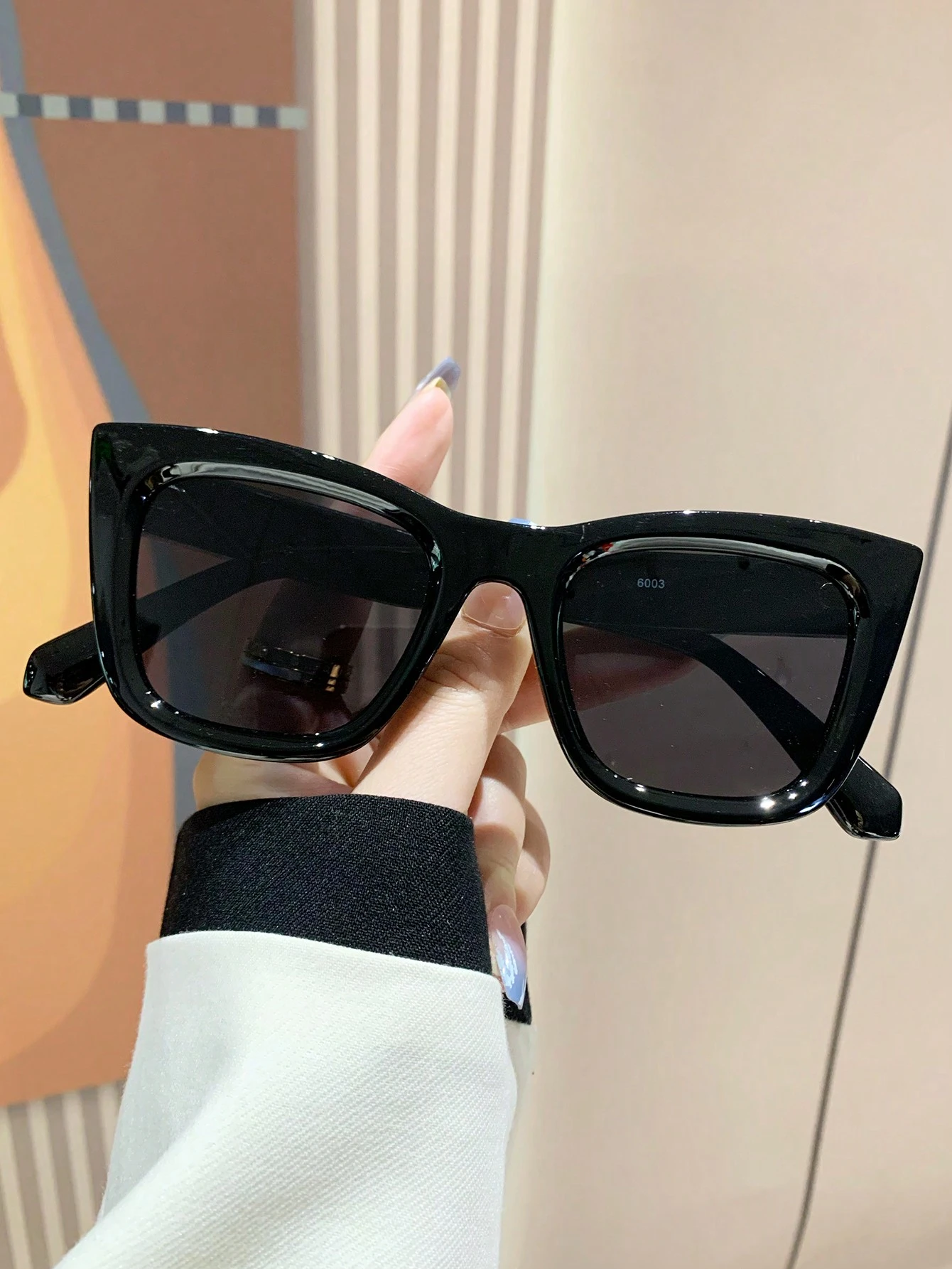 Classic Black Square Frame Sunglasses